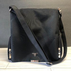 Faux Prada Nylon Messenger Bag